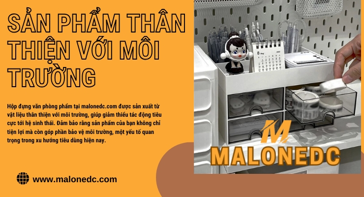 image banner liên kết chương trình tại Hộp đựng văn phòng phẩm đa năng malonedc